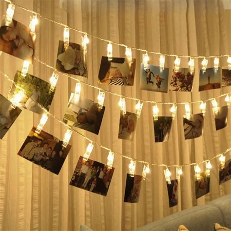 string lights with clips for photos|led curtain lights with clips.